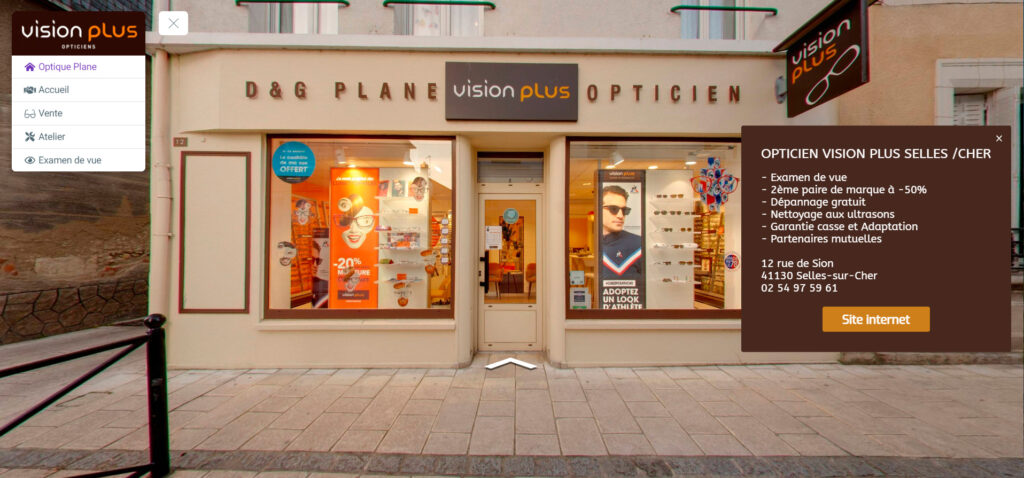 Visite virtuelle Opticien à Chabris